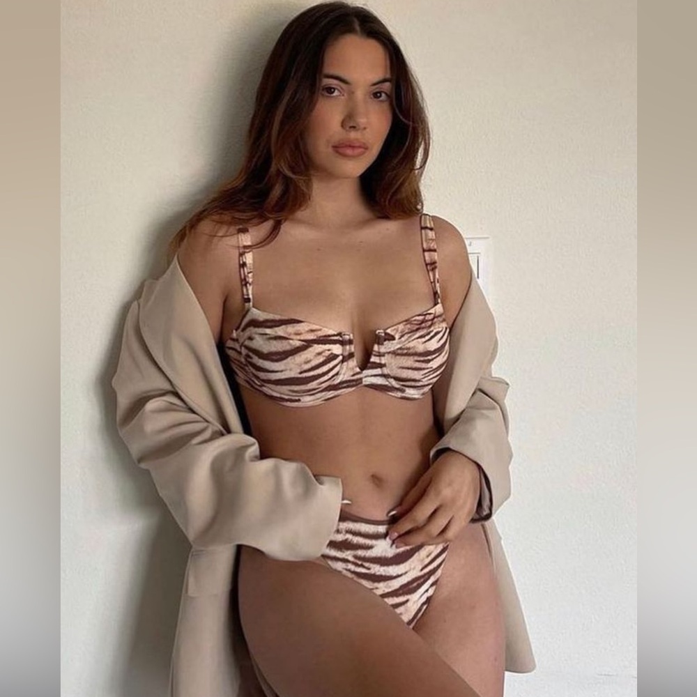 Monday Swimwear Clovelly Top + Byron Bottom + Sarong in Tiger